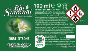 Bio-Saunaöl Zirbe-Zitrone | 100 ml Zirbe-Zitrone BIO Saunaöl 100ml