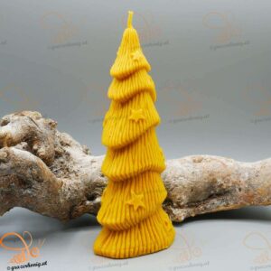 Bienenwachs-Kerze „Sternbaum“ Tannenbaum mit Sternen