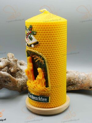 Motivkerze gerollt XXL rot