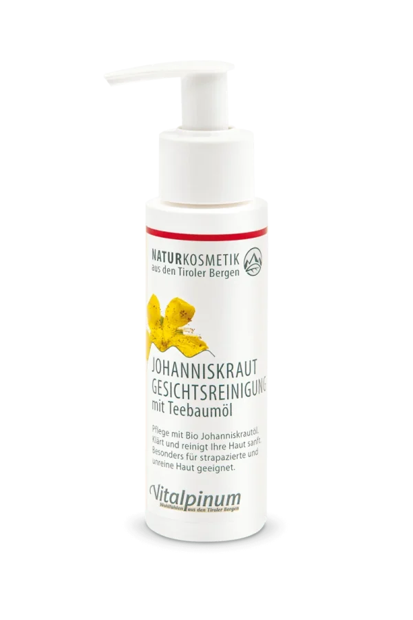 Johanniskraut Gesichtsreinigung mit Teebaumöl 100ml Vegan Naturkosmetik