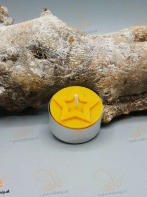 Teelicht mit Weihnachtsmotiv