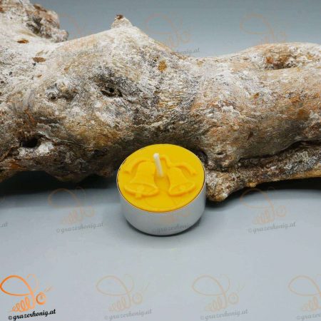 Teelicht mit Weihnachtsmotiv