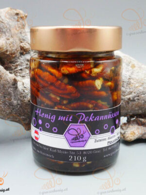 Honig mit Pekannüßen