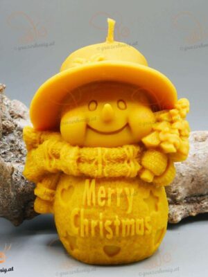 Bienenwachs-Kerze Schneemann „Flöckchen“ Schneemann