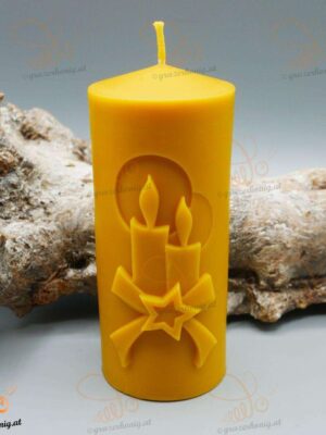 Stumpenkerze Advent Motiv