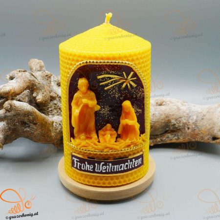 Bienenwachs-Motivkerze gerollt grün Motivkerze gerollt grün