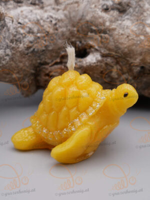 Bienenwachs-Kerze „Glücksschildi“ Schildkröte