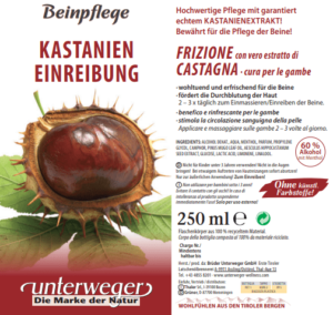 Kastanien Einreibung 250 ml Vegan