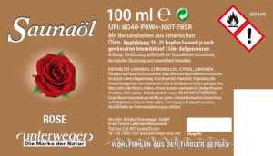 Saunaöl Rose | 100 ml Saunaöl Rose 100Ml