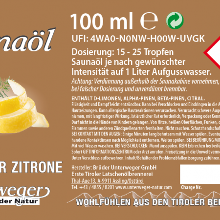 Saunaöl Wacholder- Zitrone