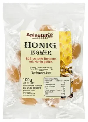 Honig Ingwer Bonbons 100g