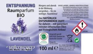 Bio-Raumparfum Entspannung | 100 ml Bio Raumparfum Entspannung Lavendel 100ml