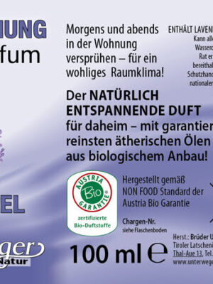 Bio Raumparfum Entspannung Lavendel 100ml