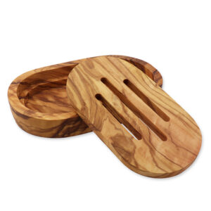 Olivenholz-Seifenschale Oval mit Einsatz | 13,5 x 8,5 cm 9458_1.jpg