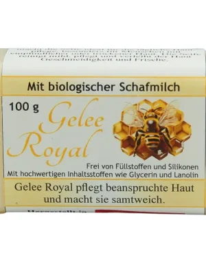 Schafmilchseife Gelee Royale | 100 g Schafmilchseife eckig Gelee Royale
