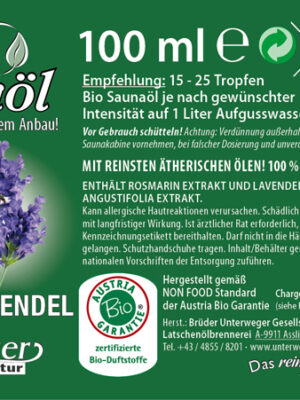 BIO SAUNAÖL ROSMARIN_ LAVENDEL
