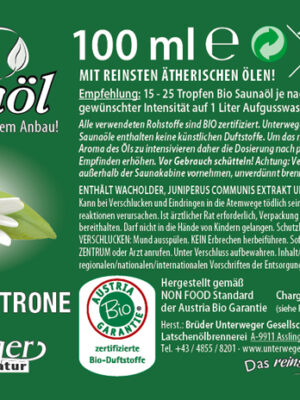 BIO SAUNAÖL WACHOLDER-ZITRONE 100 ML