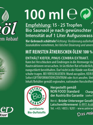 Zirben BIO Saunaöl 100ml