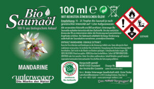 Bio-Saunaöl Mandarine | 100 ml BIO SAUNAÖL MANDARINE 100 ML