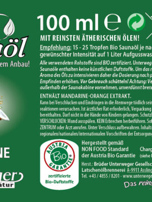 BIO SAUNAÖL MANDARINE 100 ML