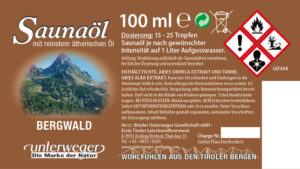 Saunaöl Bergwald | 100 ml Saunaöl BERGWALD 100 ML
