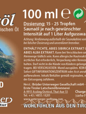 Saunaöl BERGWALD 100 ML