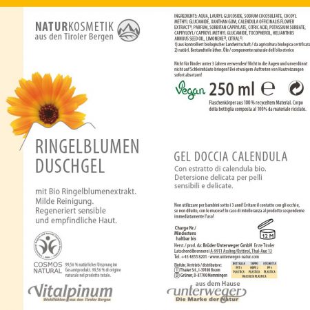 Ringelblumen Duschgel 250 ml Vegan Naturkosmetik