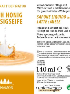 Milch Honig Flüssigseife 140 ml