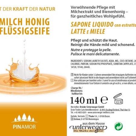 Milch Honig Flüssigseife 140 ml