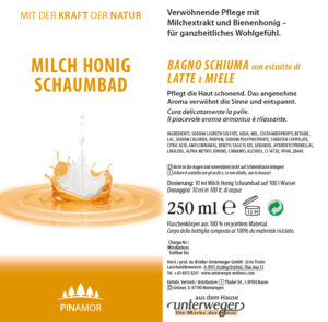 Milch Honig Schaumbad 250 ml