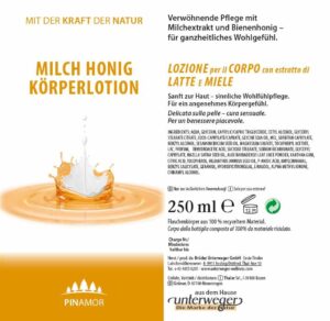 Milch Honig Körperlotion | 250 ml Milch Honig Körperlotion 250 ml