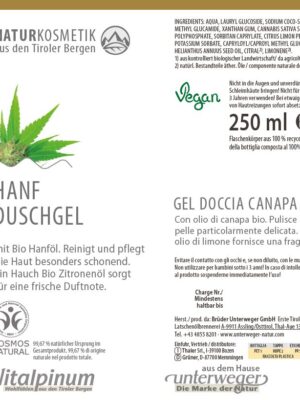 Hanf Duschgel 250 ml Vegan