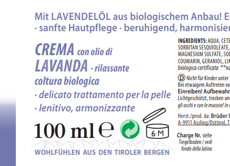 Lavendel Creme 100 ml
