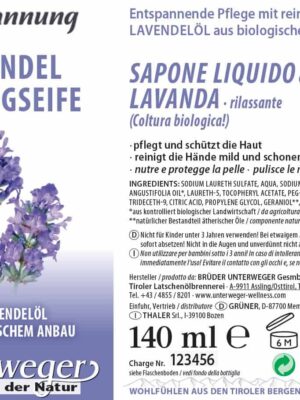 Lavendel Flüssigseife 140 ml