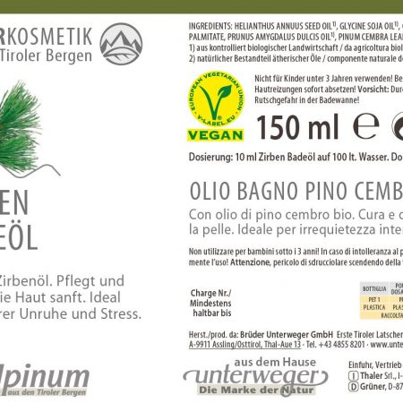 Zirben Badeöl 150 ml