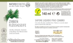 Zirben Flüssigseife | 140 ml Zirben Flüssigseife 140 ml