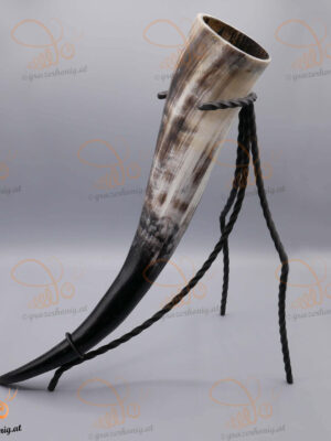 Schmiedeeiserner Trinkhorn-Ständer für 400–600 ml