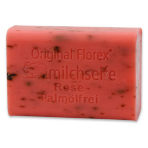 Schafmilchseife Rose mit Blüten Palmöl frei