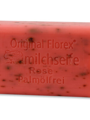 Schafmilchseife Rose mit Blüten Palmöl frei