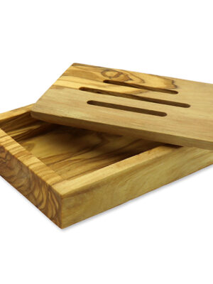 Olivenholz Seifenschale eckig