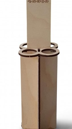 Display für 4 Weihrauchröhrchen aus Holz