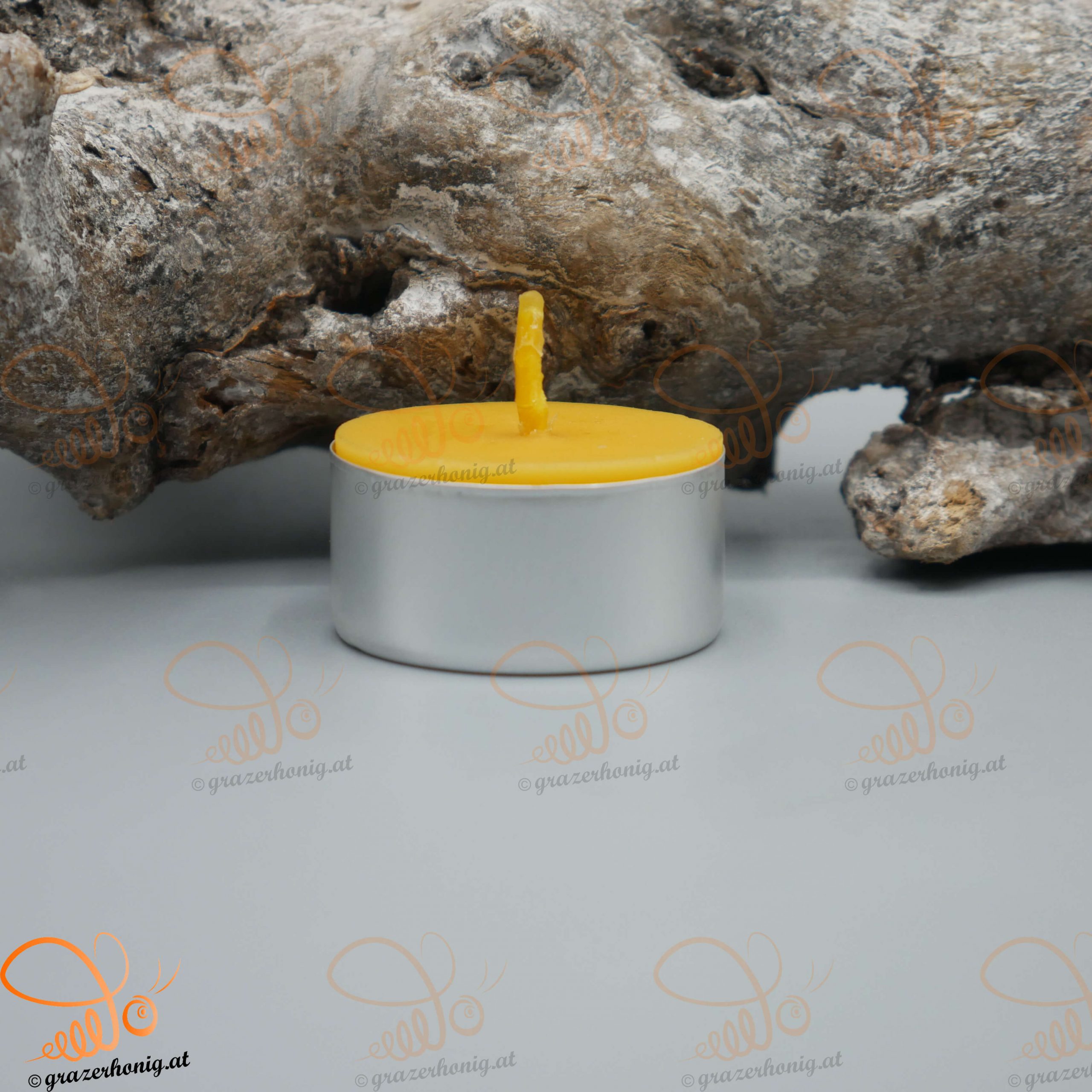 Bienenwachs-Teelicht in Aluschale teelicht