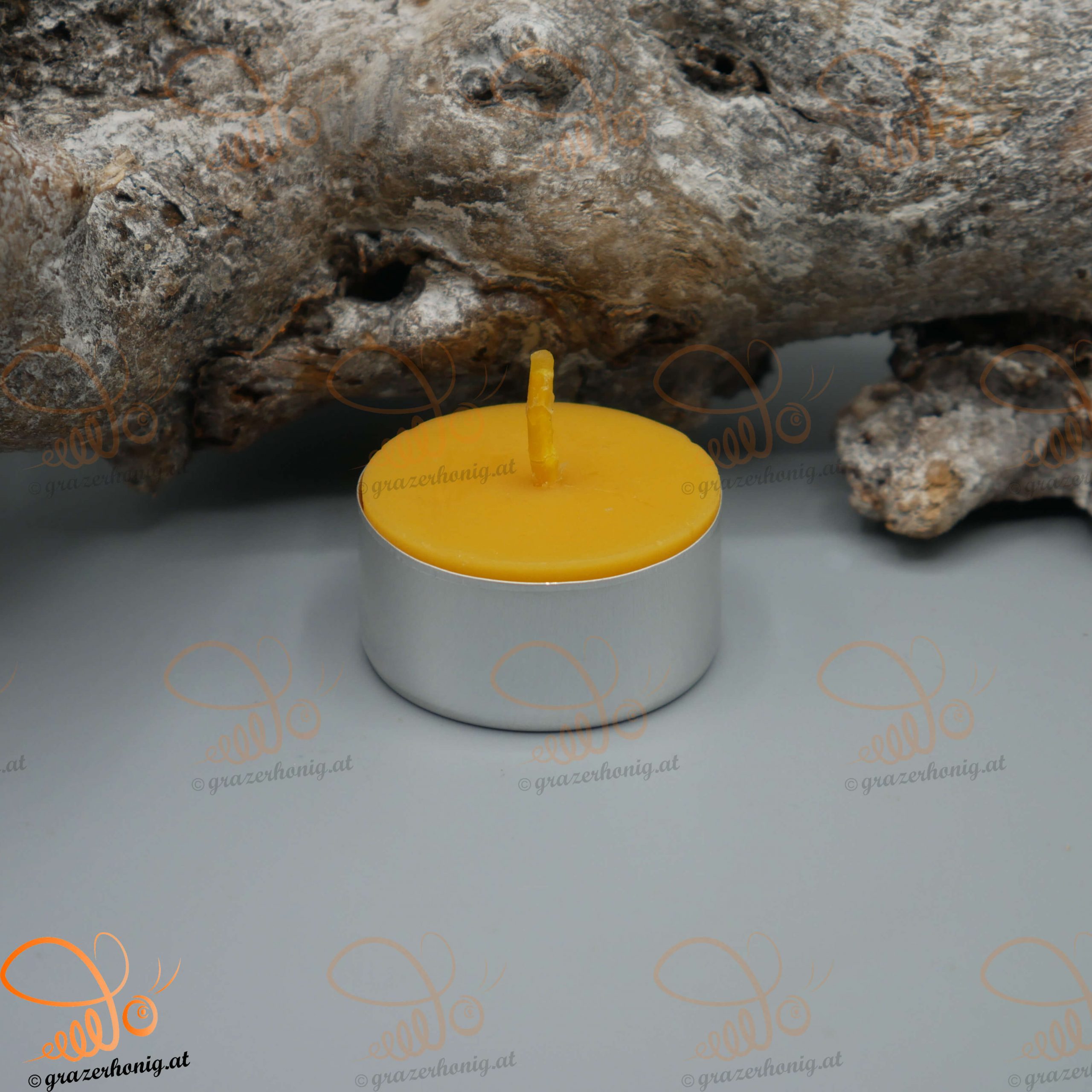 Bienenwachs-Teelicht in Aluschale teelicht