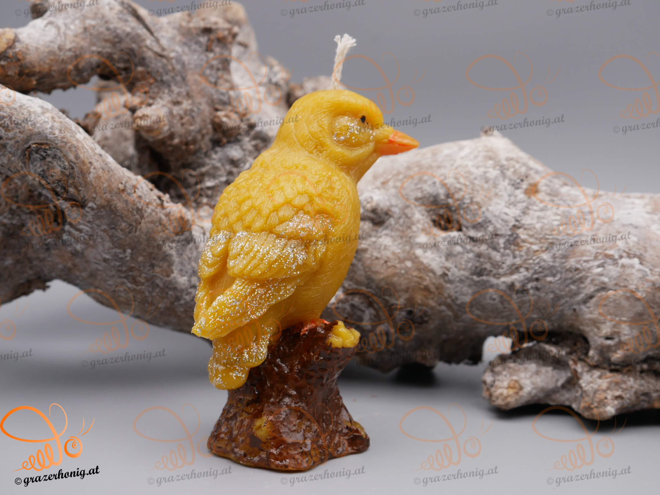 Bienenwachs-Kerze „Zweiggeflüster“ KEZ-10030c