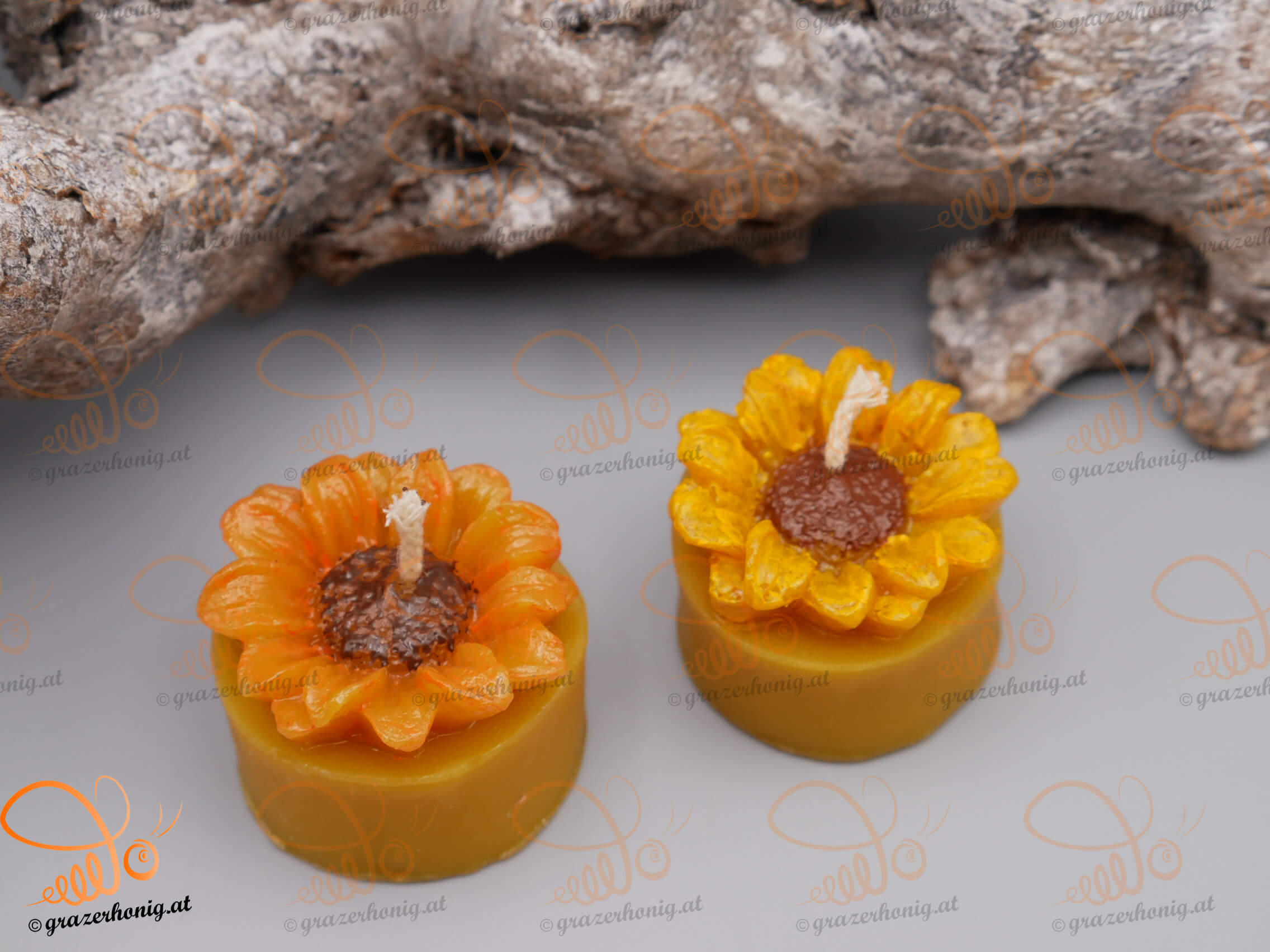 Bienenwachs-Teelicht „Sonnenblume“ KEZ-10014d