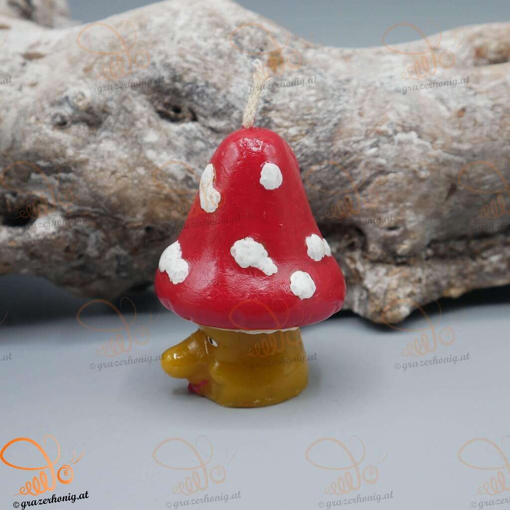 Bienenwachs-Kerze „Glückspilz“ KEZ-10085b