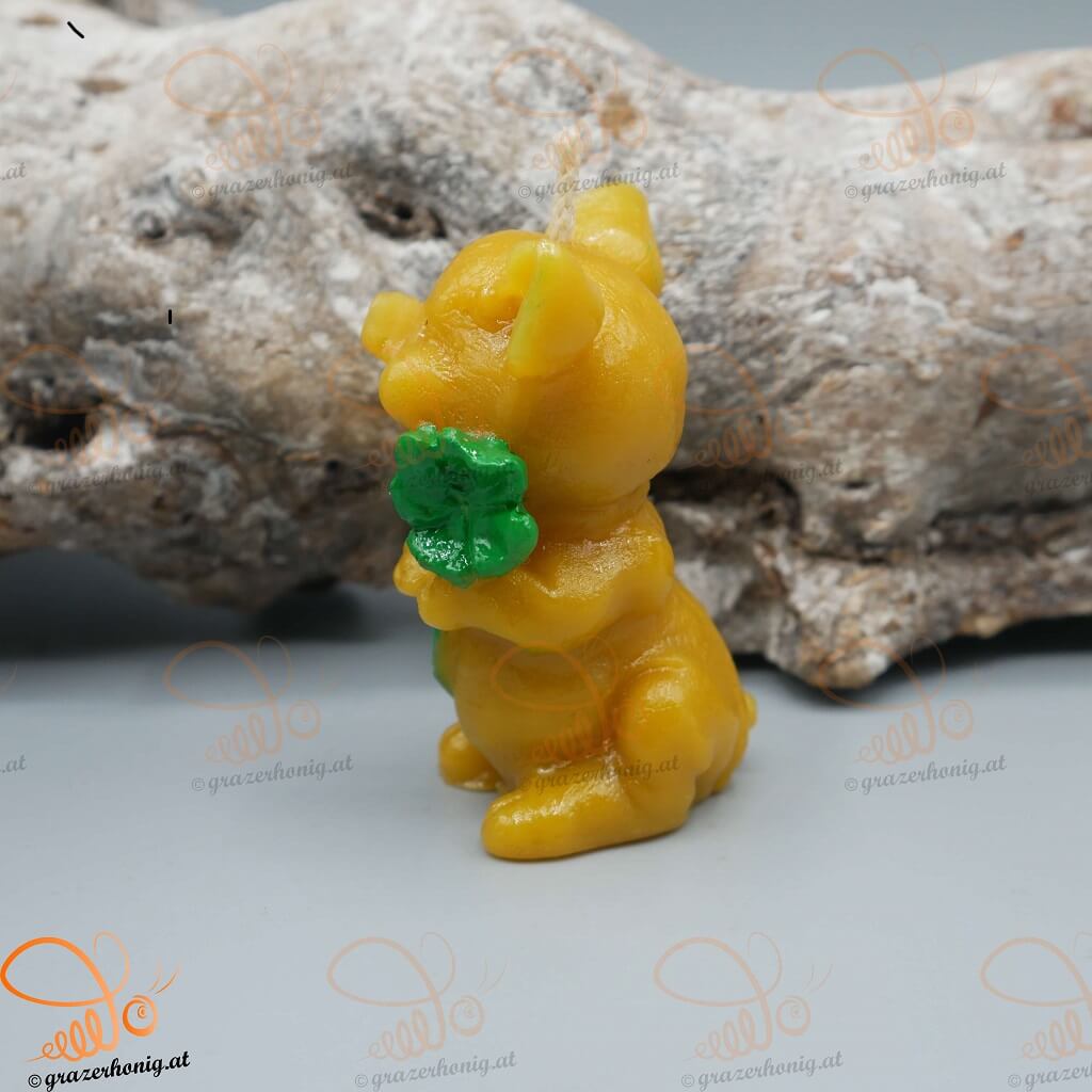 Bienenwachs-Kerze „Schweinchen Larry“ KEZ-10087b