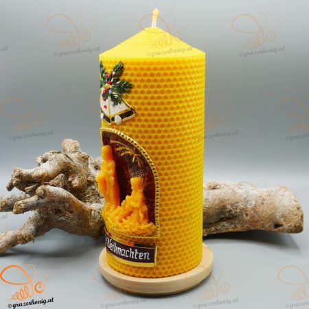 Motivkerze gerollt XXL rot