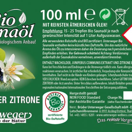 BIO SAUNAÖL WACHOLDER-ZITRONE 100 ML