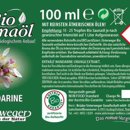 BIO SAUNAÖL MANDARINE 100 ML